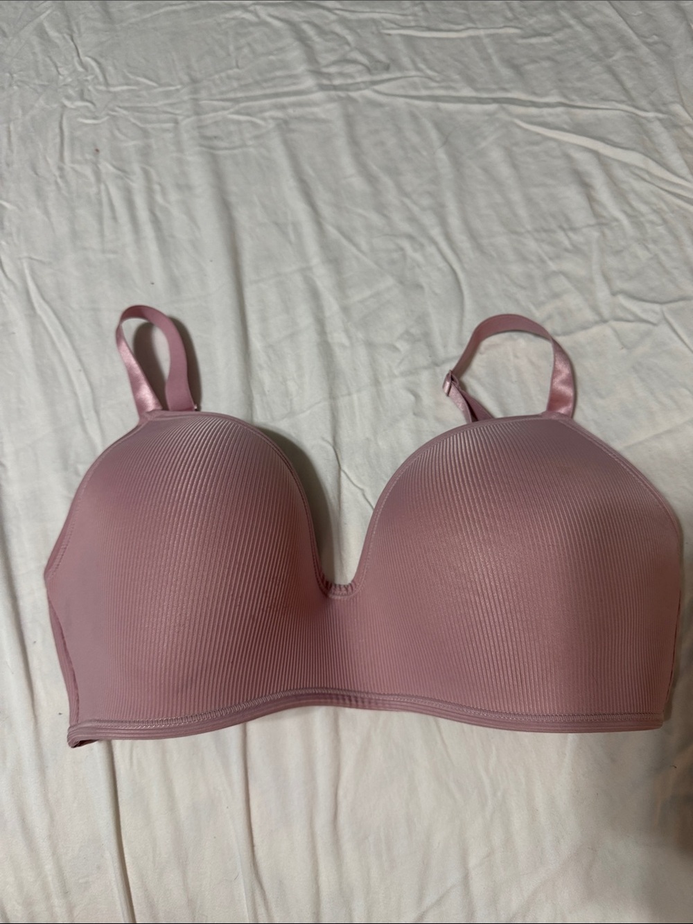 Seamless Molded Strapless Pink Bra
